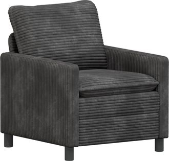 vidaXL Sof&aacute; Gris Oscuro 76 X 81 X 87,5 Cm Poli&eacute;ster Vidaxl