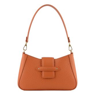 Pourchet Tassen, Dames, Oranje, ONE Size, Leer, Rivers MM Schoudertas