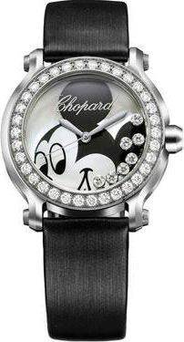 Chopard Happy Sport Happy Mickey Mouse Diamond Steel Ladies Watch 278475-3033