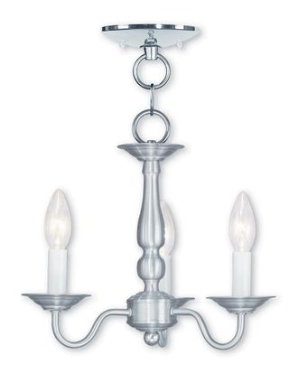 Livex Lighting Livex Williamsburgh 3-Light Bn Chain Hang/Ceiling Mount