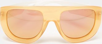 Ganni Ganni Orange/white Ines 2 Square Sunglasses