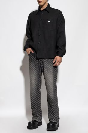 Misbhv Striped Shirt, Mens, Black