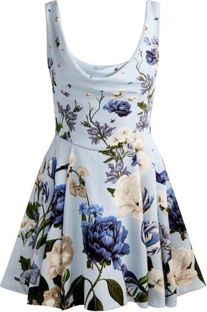 Alice & Olivia Alice + Olivia Estrella uitlopende mini-jurk