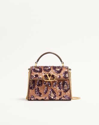 Valentino Garavani Borsa A Mano Mini Valentino Garavani VSling Ricamata Animalier Donna MARRONE/MULTICOLOR UNI