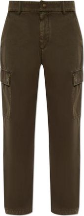 Burberry Cargo Broek met Rechte Pijpen - Heren - Regular Fit Jeans - Groen - L - Katoen - Jeans