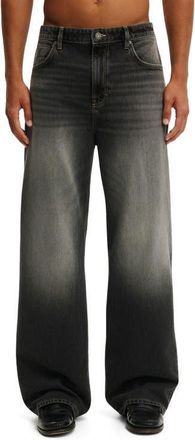Cotton On Mens Relaxed Straight Jean in Rocky Washed Black at Nordstrom, Size 34 X 32