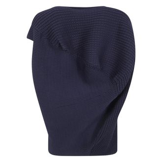 Issey Miyake Donna, Top, Blu, M, new
