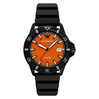 Emporio Armani World Explorer Quartz Orange Dial Mens Watch AR11684