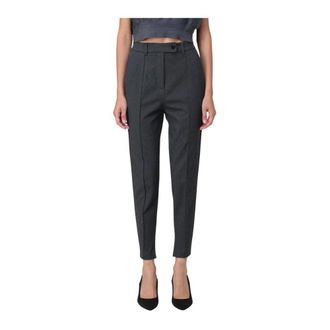 Pinko Slim-fit Trousers, female, Gray, 2XS, Tailored Straight Leg Trousers