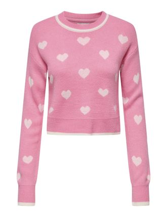 Jacqueline de Yong JdY Womens Jdyromance L/S Jacq. Pullover KNT Noos Knitted Jumper, Sachet Pink, XXL