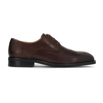 Kazar Ewald Derby - Heren - Nette schoenen - Bruin - 45 EU - Leer - Schoenen