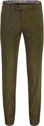 Meyer Groene Katoenen Chino Broek - Heren - Chinos - Groen - W31 - Katoen - Broeken