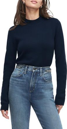 Favorite Daughter The Whitney Mock Neck Sweater in Navy at Nordstrom, Size X-Small