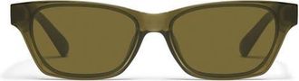 Quay In the City 55mm Square Sunglasses in Olive/olive at Nordstrom