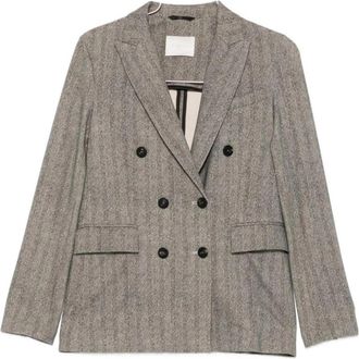 Circolo 1901 Dubbele-rijige Blazer - Dames - Blazers - Zwart - XL - Katoen - Jassen