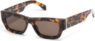 Palm Angels Zonnebril - unisex - Zonnebrillen - Bruin - 53 MM - Accessoires