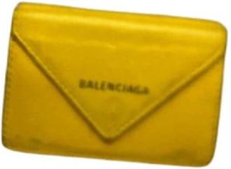 Balenciaga Pre-owned Wallets, female, Yellow, Size: ONE SIZE Pre-owned Canvas Wallet