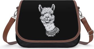 Generic Funny Llama with Beard Fashion Womens Crossbody Bags Novelty Handbag Shoulder Bag Purse