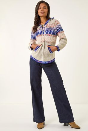 Roman Nordic Print Hooded Jumper