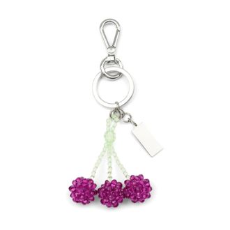 Maison Margiela Keyrings, female, Gray, Size: ONE SIZE Cherry Beaded Numeric Keyring