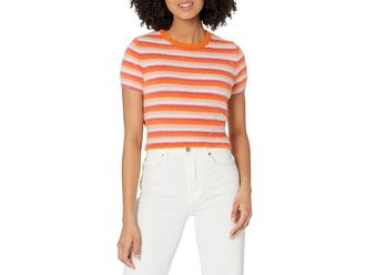 Levi's Peach Fuzz T-Shirts Womens Clothing Dusty Orange Stripe : LG, Polyamide