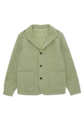Fortela Scotland Herringbone Tweed Jacket in Sage at Nordstrom, Size 48 Eu