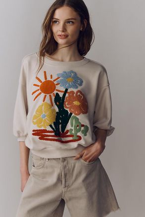 Pilcro Niki Bubble Embroidered Pullover by Pilcro