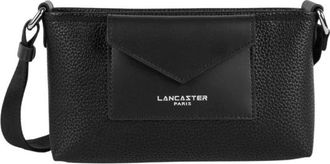 Lancaster Maya Double KBA Clutch - Dames - Tassen - Zwart - Maat: ONE Size Leer
