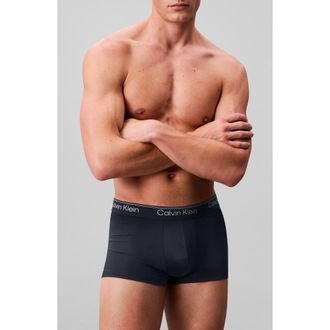 Calvin Klein 3-Pack Microfiber Boxer Briefs in Shoreline/C Shoreline at Nordstrom, Size X-Large