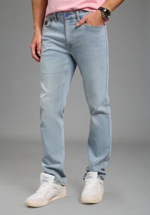 Kangaroos Jogg Pants KANGAROOS, Herren, Gr. 28, L&auml;nge 32, light blau used, Denim/Jeans, Obermaterial: 65% Baumwolle, 33% Polyester, 2% Elasthan, unifarben, stra