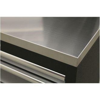 Loops 1360mm Stainless Steel Worktop for ys02633 ys02634 ys02639 & ys02641 Cabinets in Metallics