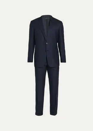 Brioni Mens Brunico Wool & Silk Herringbone Two-Piece Suit