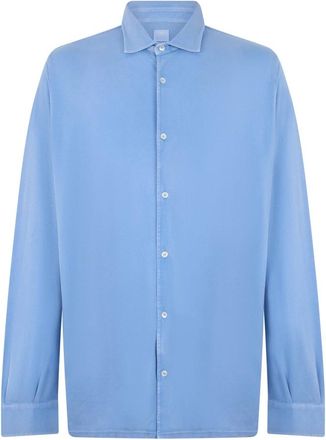 Fedeli Elegant overhemd met traditionele kraag - Heren - Casual Overhemden - Blauw - 5XL - Katoen - Overhemden