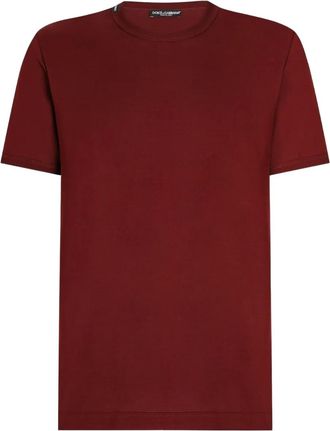 Dolce & Gabbana T-shirt girocollo con logo - Rosso