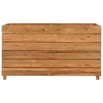 Berkfield Home Raised Bed 100x40x55 cm Solid Wood Teak & Steel in Brown | Size: 100 x 40 x 55 cm