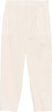 Pantaloni Torino Gestreepte Broek - Dames - Broeken - Wit - M - Katoen - Broeken