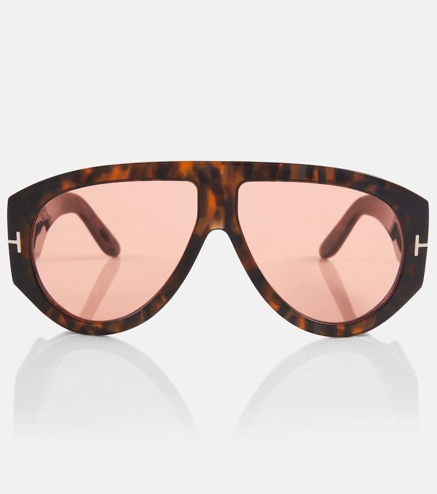 Quay Studio Sesh 60mm Gradient Aviator Sunglasses in Dark  display picture 3