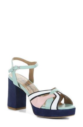 FLY London Ezui Ankle Strap Platform Sandal in Mint/Pink/Black/White at Nordstrom Rack, Size 10-10.5Us / 41Eu