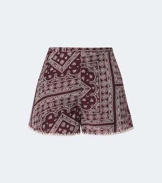 Veronica Beard Tennison printed cotton-blend shorts