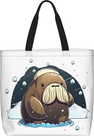 Generic Women Handbag Walrus Tote Bag Waterproof Lightweight Crossbody Bags, For Graduation, Birthday, School, Christmas, Wedding