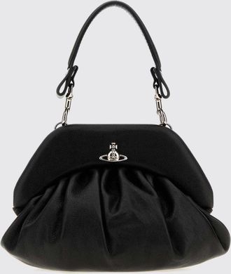 Vivienne Westwood Mini borsa a mano in pelle di vitello drappeggiata con logo Orb
