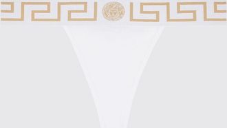 Versace Slip in cotone con Greca