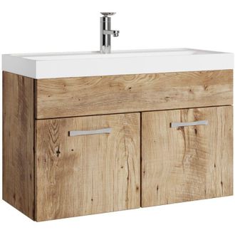 Badplaats Mobile da bagno Paso 01 80cm Rovere Castago - armadio mobiletto lavabo