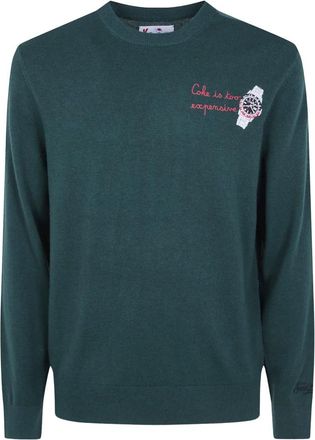 MC2 Saint Barth Heron Light Embry Crew Neck Light Sweater - Heren - Ronde hals truien - Groen - XL - Kasjmier - Truien & Vesten