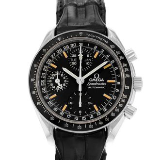 Omega Pre-owned Omega Speedmaster Day Date Chronograph GMT Automatic Day-Night Black Dial Mens Watch 3520.50.00