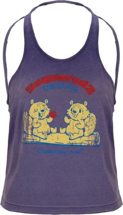 Dsquared2 Cropped Tank Top - Dames - Tops zonder mouwen - Paars - S - Katoen - Tops
