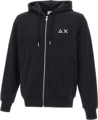 Sun 68 Hood Zip Basic - Heren - Vesten met rits - Zwart - S - Katoen - Hoodies & sweatvesten