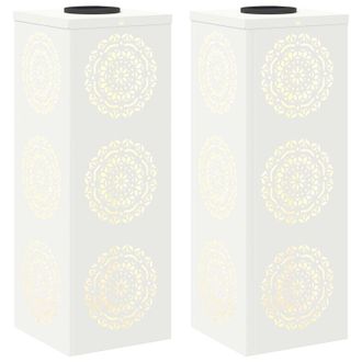 vidaXL Luz De Camino Led Solar 2 Pcs Acero Laminado En Fr&iacute;o Vidaxl