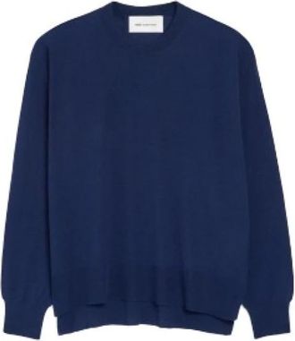 Ami Ami de Coeur Crewneck - Heren - Ronde hals truien - Blauw - M - Wol - Truien & Vesten