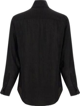 Yohji Yamamoto Stole Collar Shirt - Black